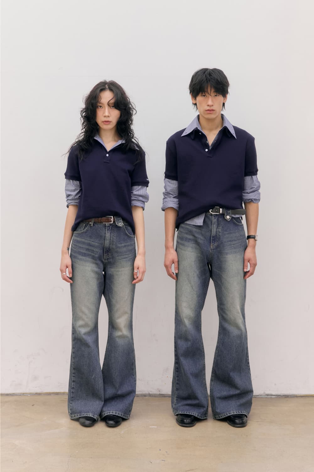 80s Layered Polo Shirts (Navy) — vue 21