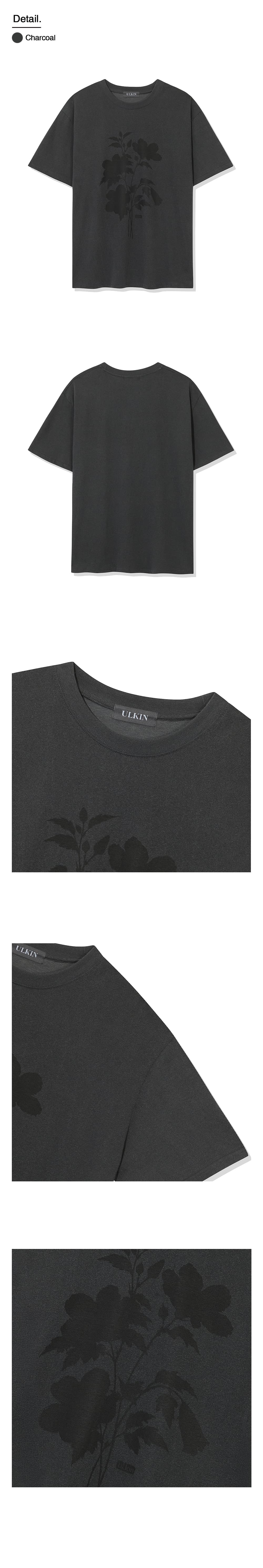 Muted MUGUNG Oversized Short Sleeve T-Shirt (Charcoal) — vue 3