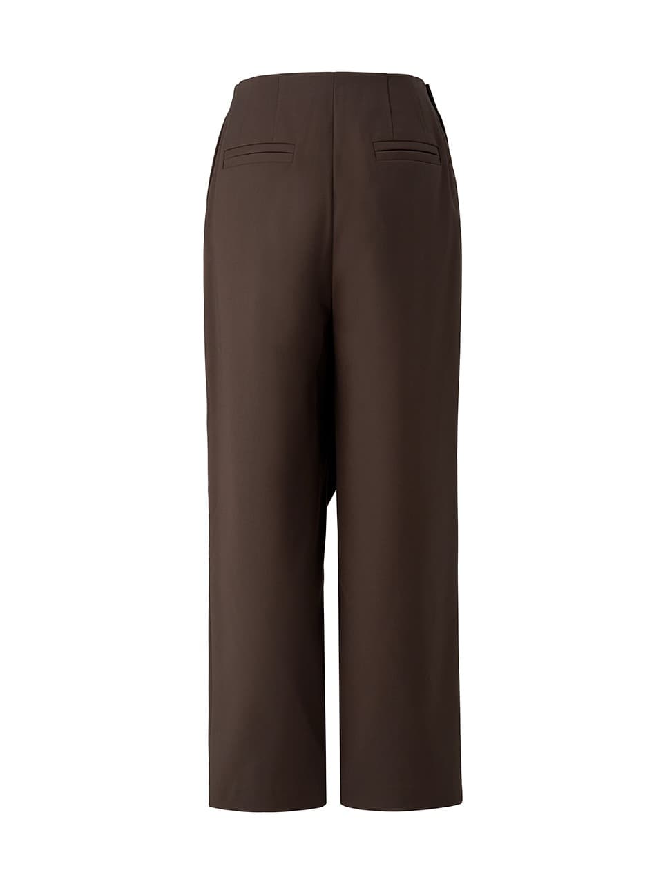 Layered Tuck Pants — Brown — vue 11