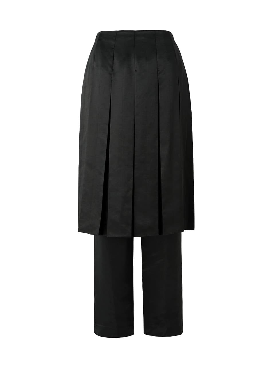 Pleats Skirt Pants — Black — vue 9