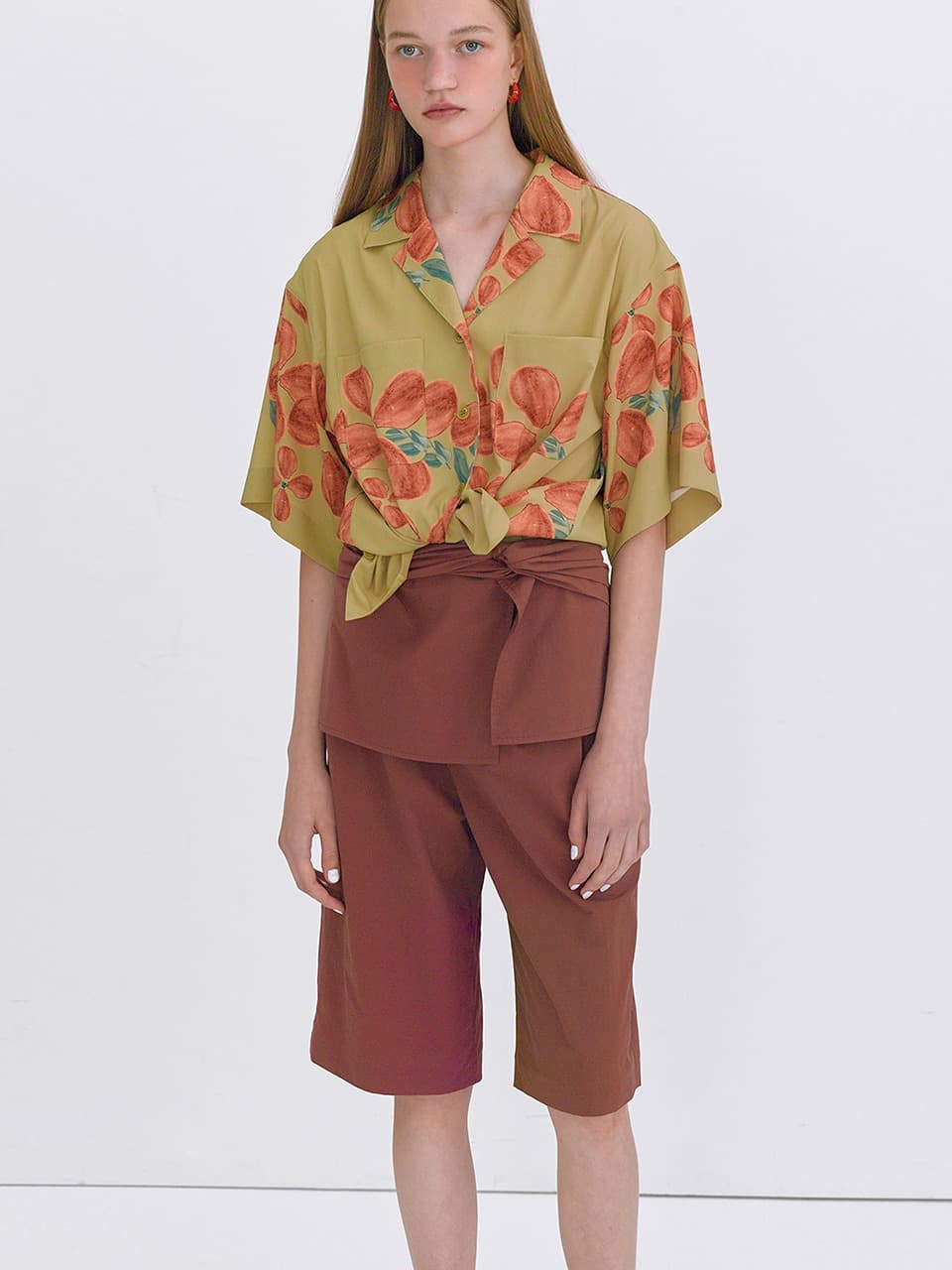 Twisted Half Pants — Burgundy — vue 6