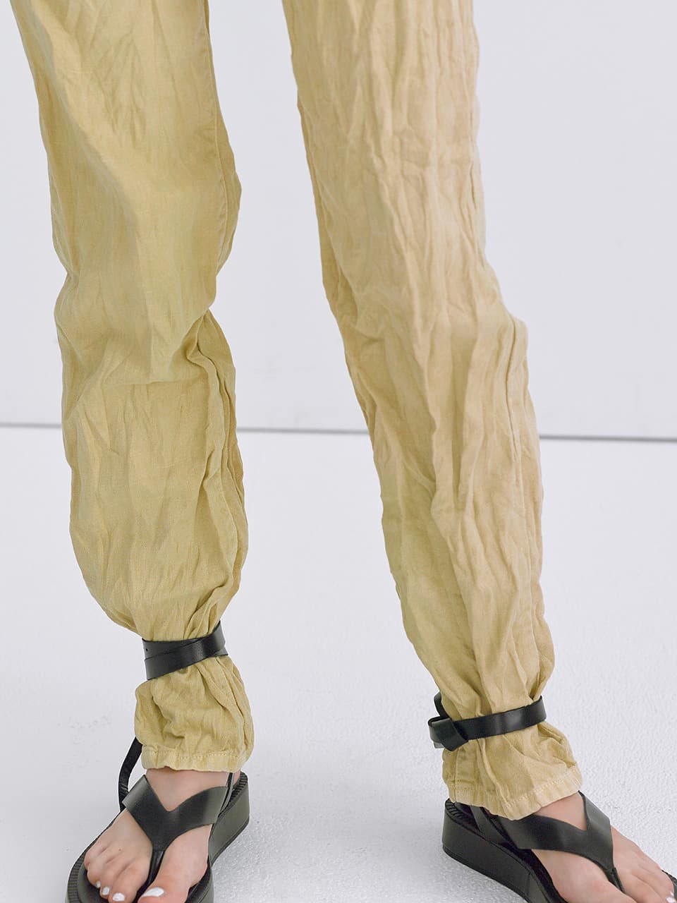 Wrinkle Denim Pants — Mustard — vue 8