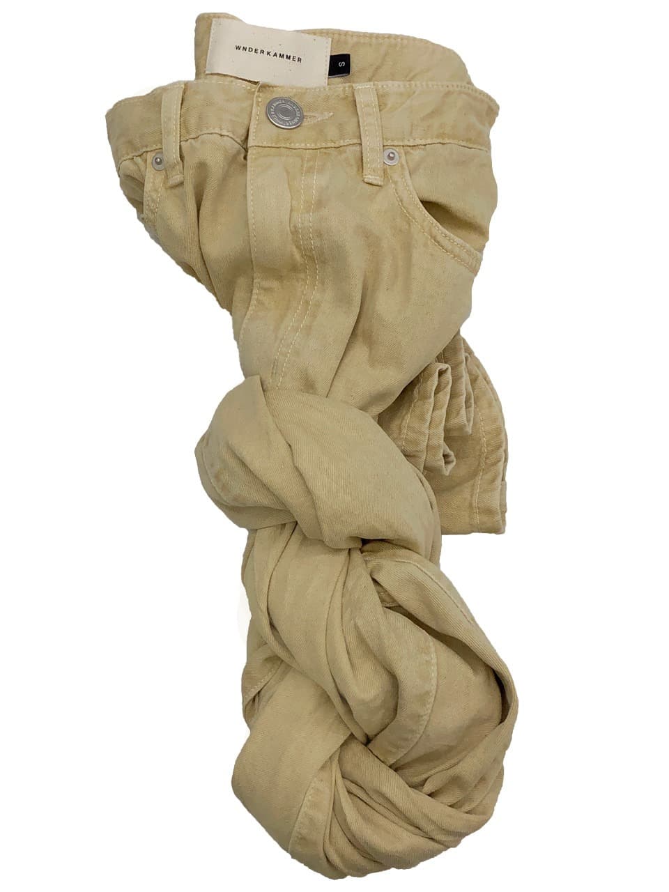 Wrinkle Denim Pants — Mustard — vue 9