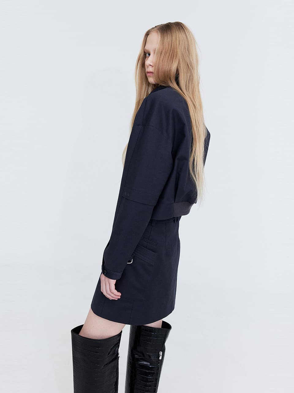 Cotton Casual Jumper — Charcoal — vue 7