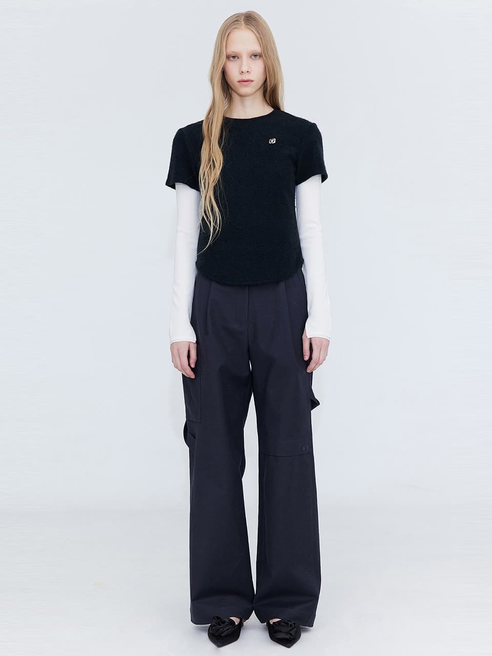 Cotton Cargo Pants — Charcoal — vue 1