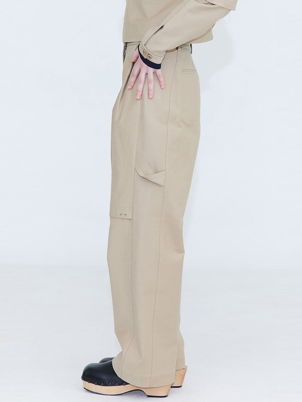 Cotton Cargo Pants — Beige — vue 5