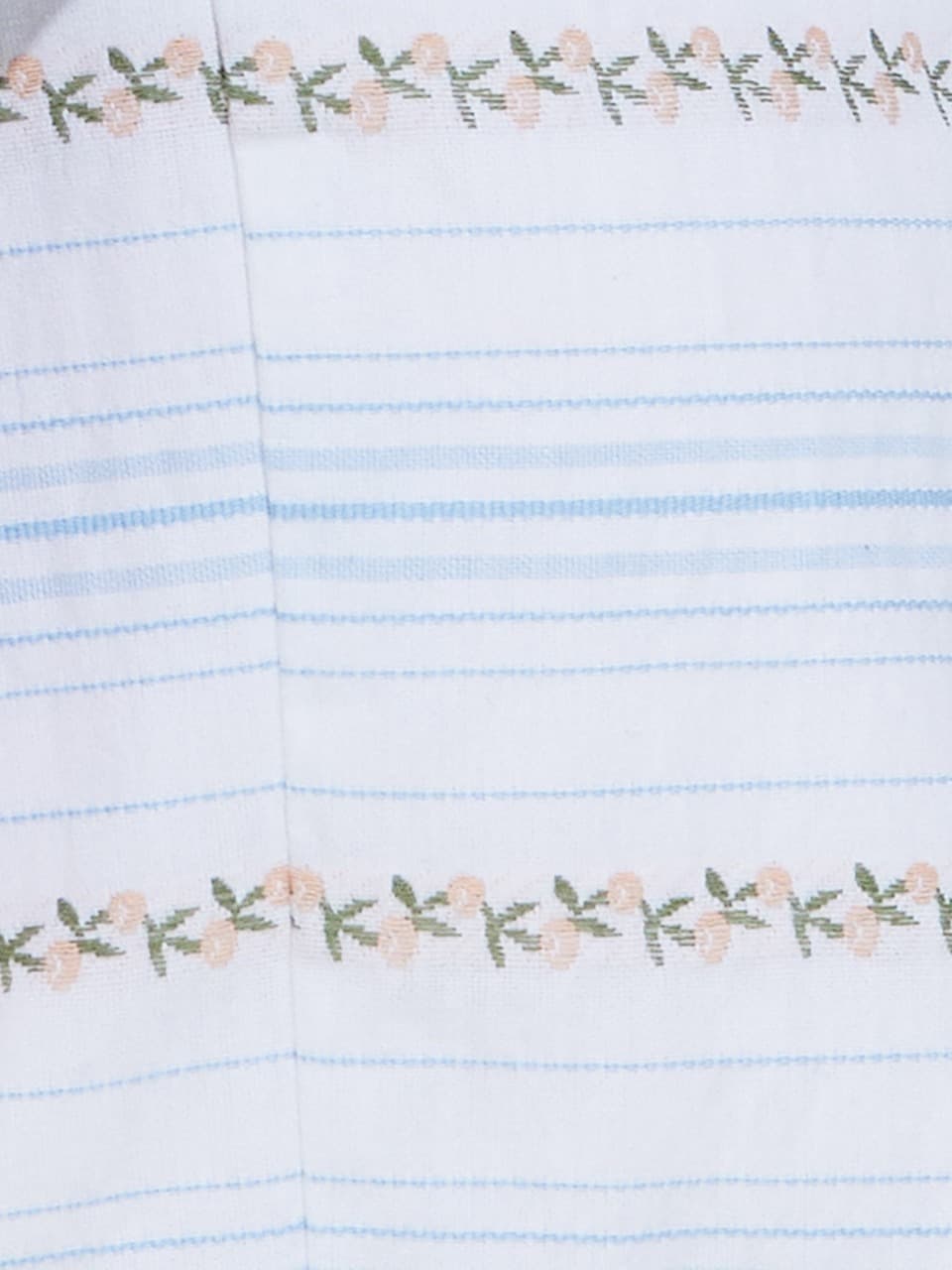 Floral Embroidery Banding Skirt — Light Blue — vue 8