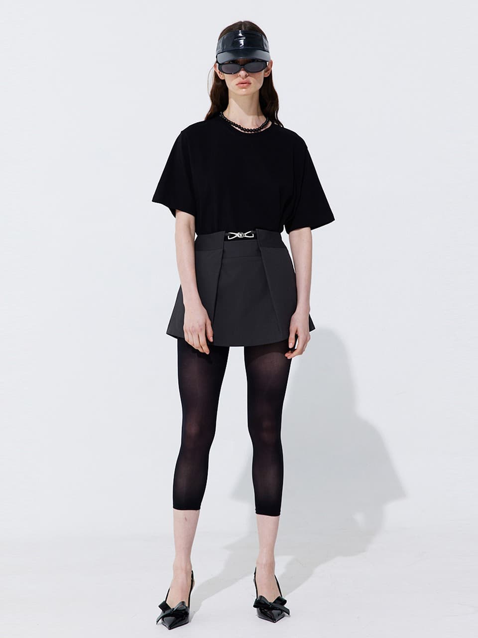 Tuck Skort — Charcoal — vue 5