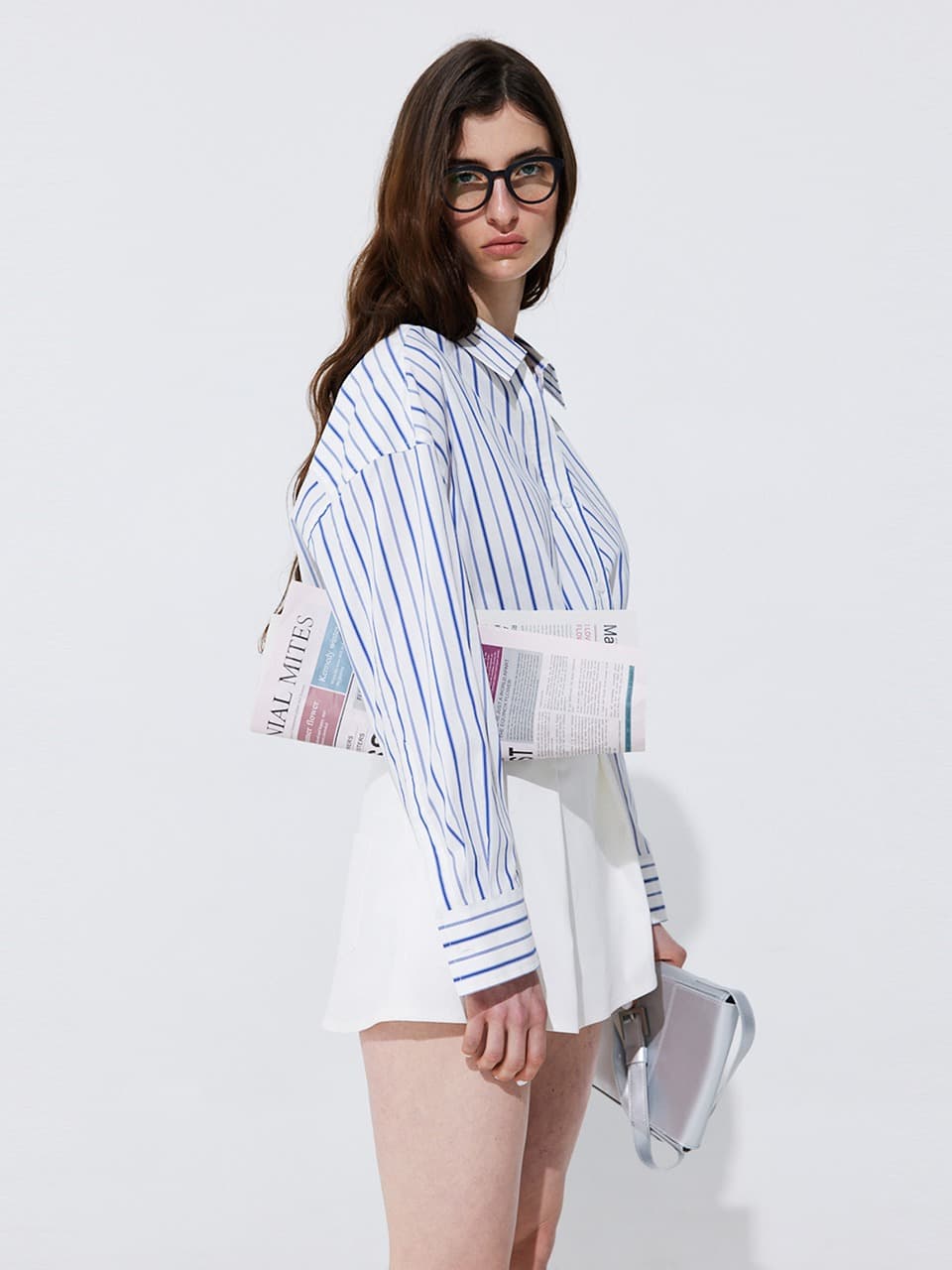Tuck Skort — White — vue 2