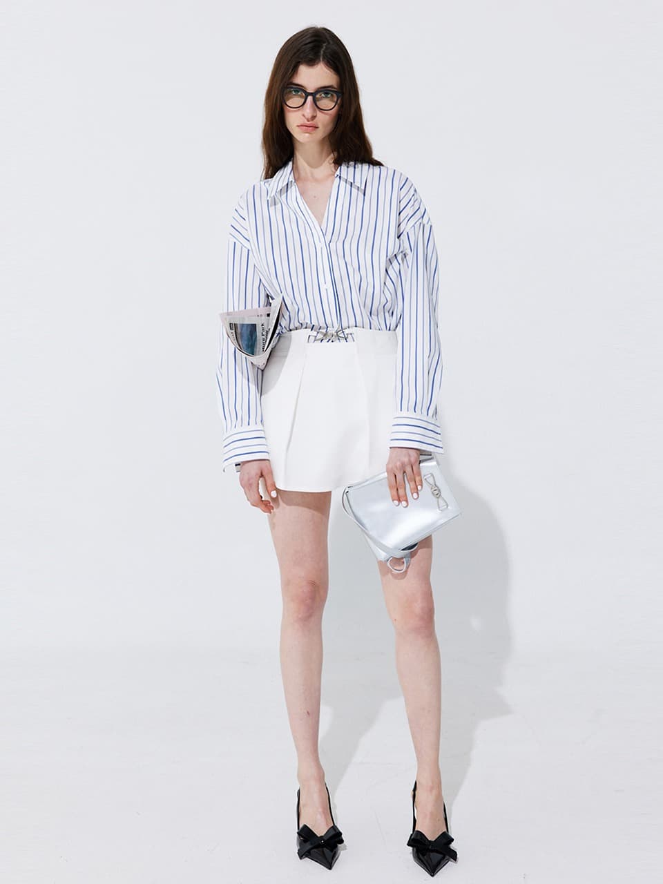 Tuck Skort — White — vue 5