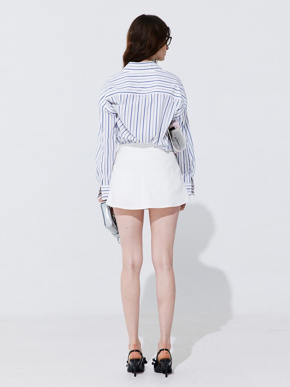 Tuck Skort — White — vue 9