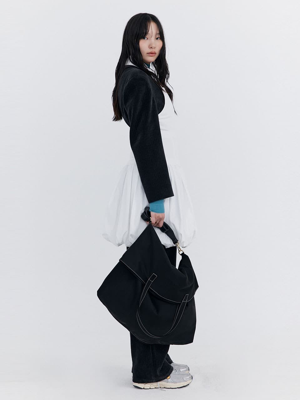 Balloon Layered Dress — White — vue 2