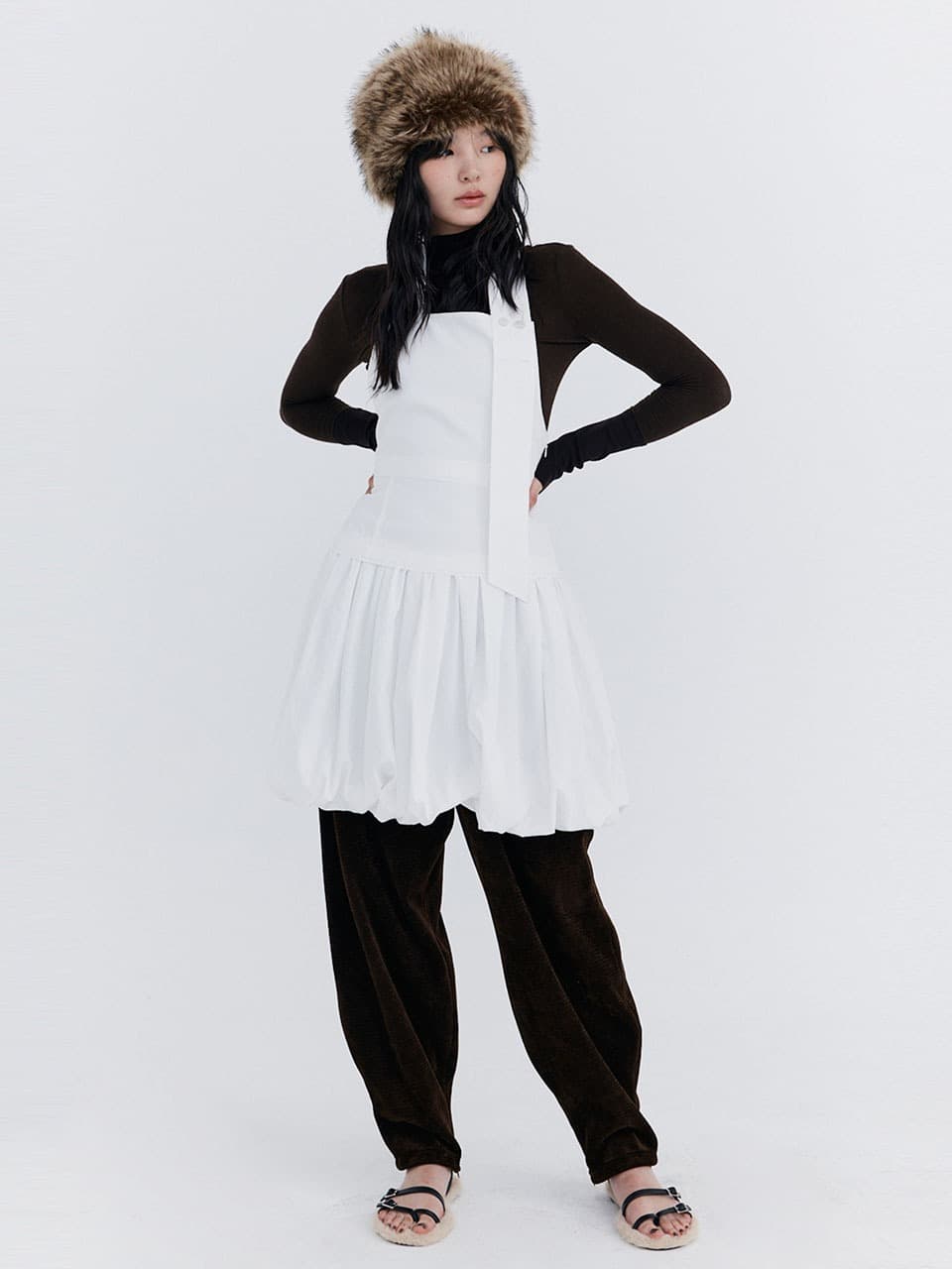 Balloon Layered Dress — White — vue 7