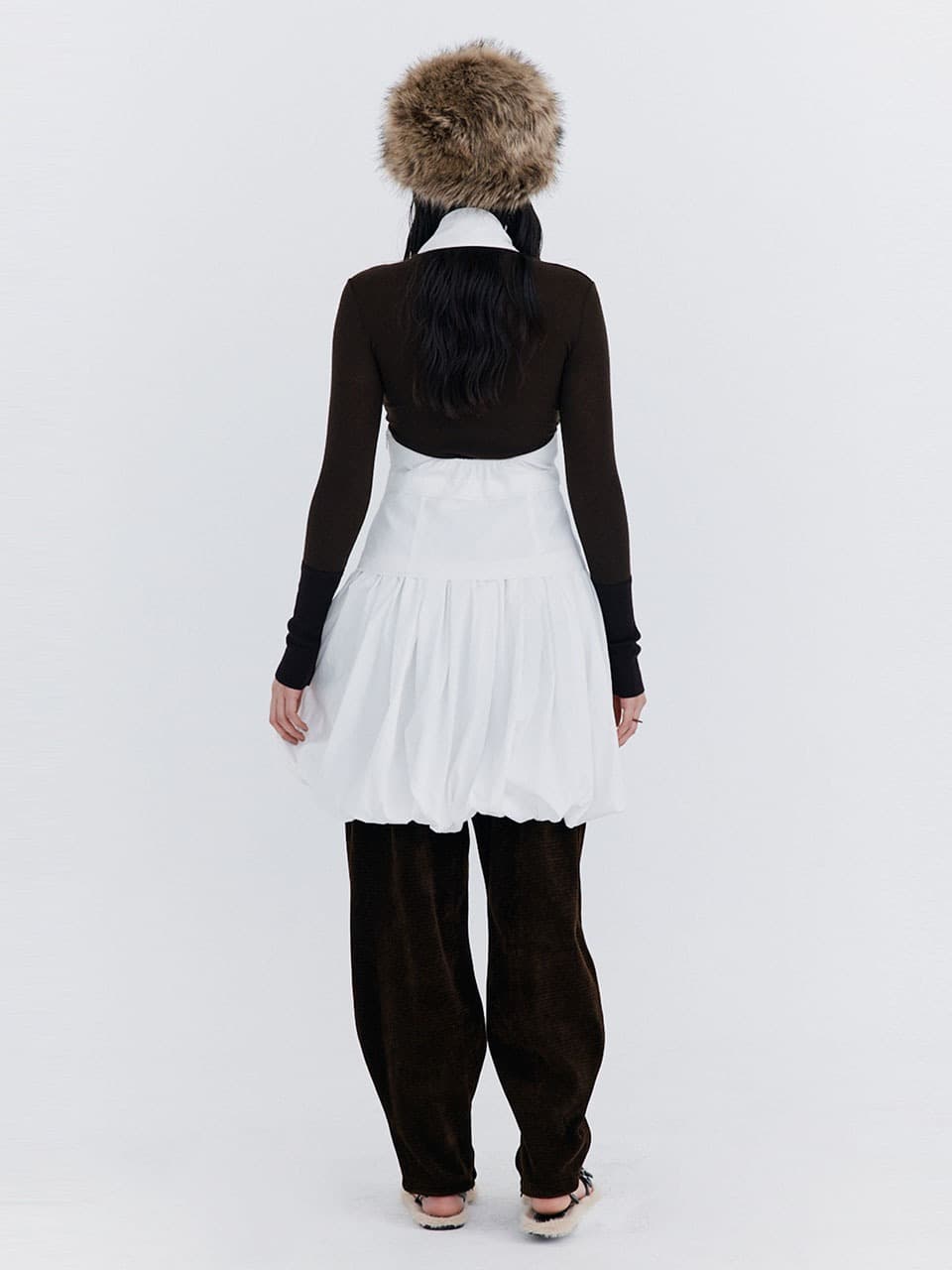 Balloon Layered Dress — White — vue 9
