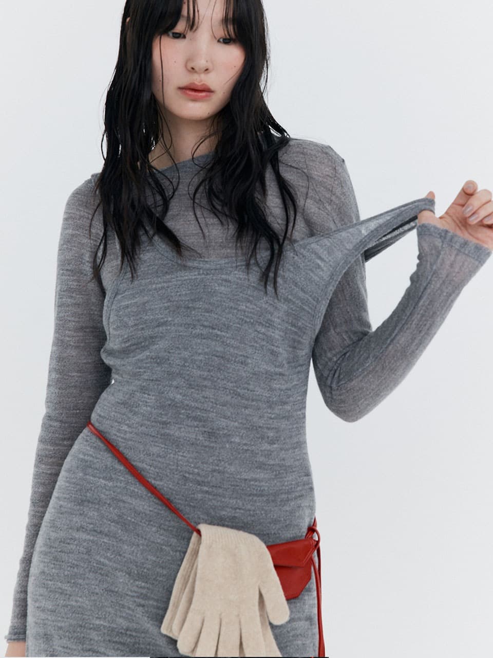 Wool Sleeveless Dress — Melange — vue 4