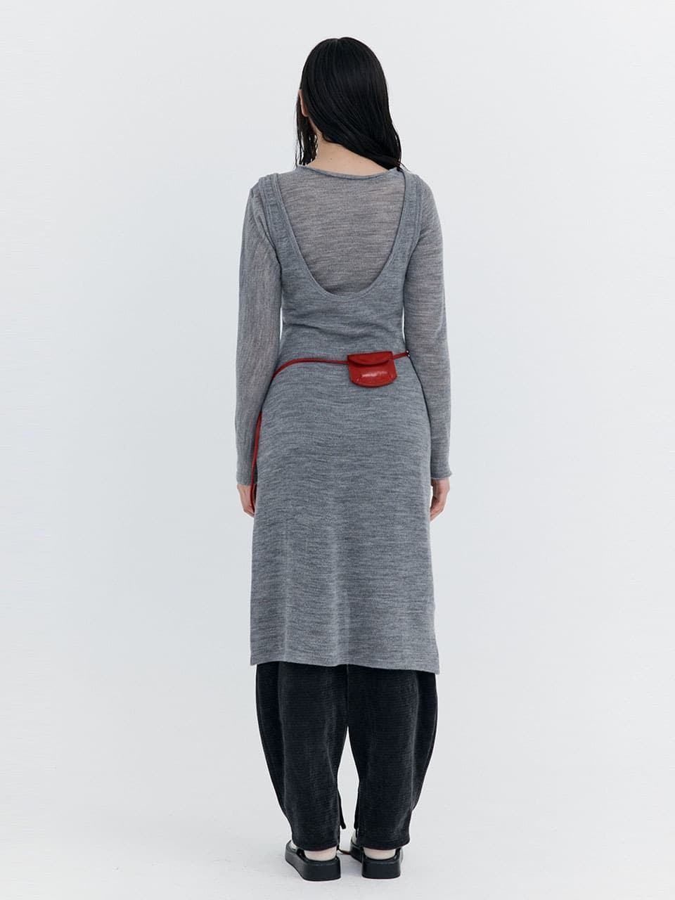 Wool Sleeveless Dress — Melange — vue 6