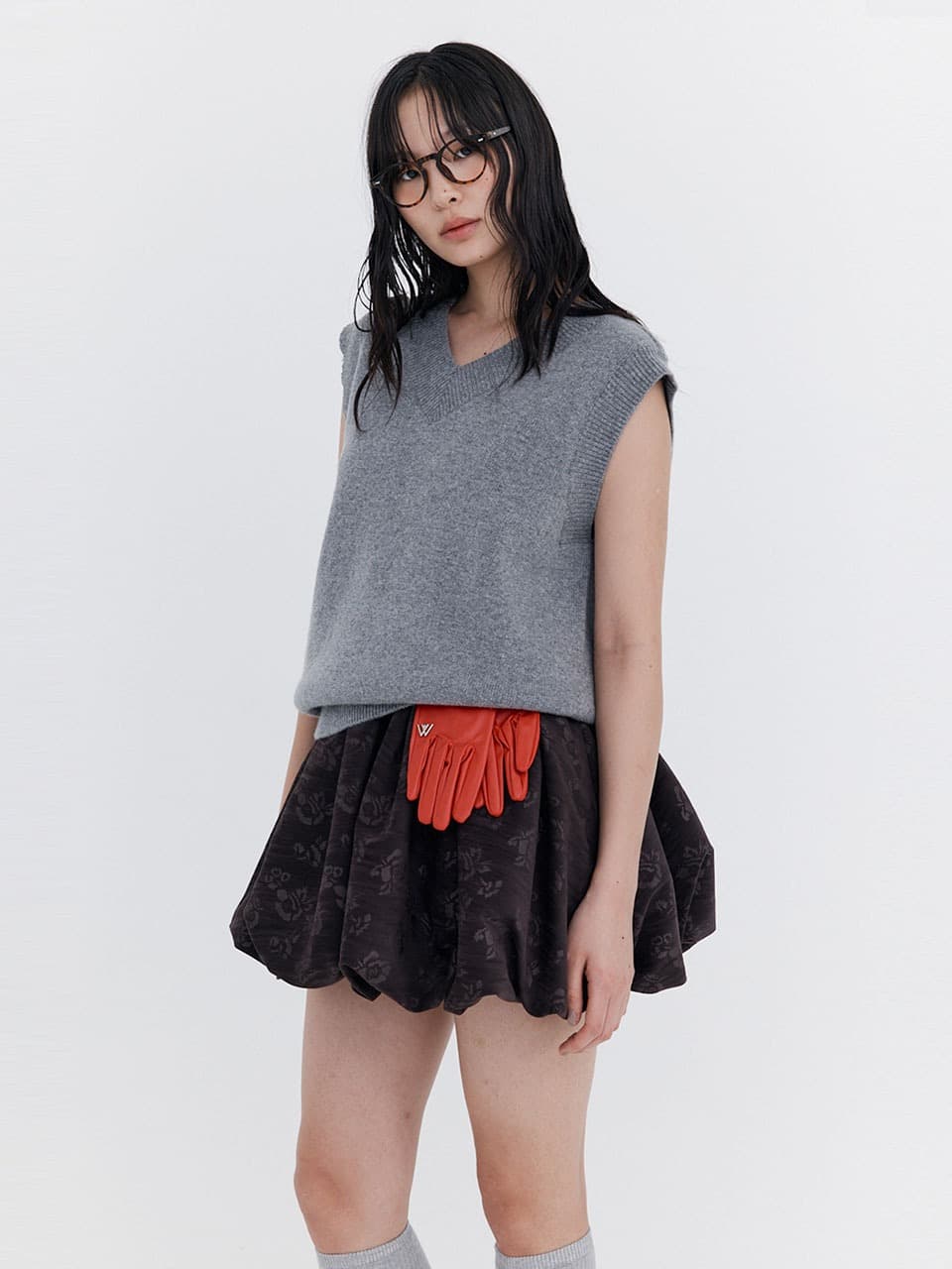 Damage Knit Vest — Grey — vue 5