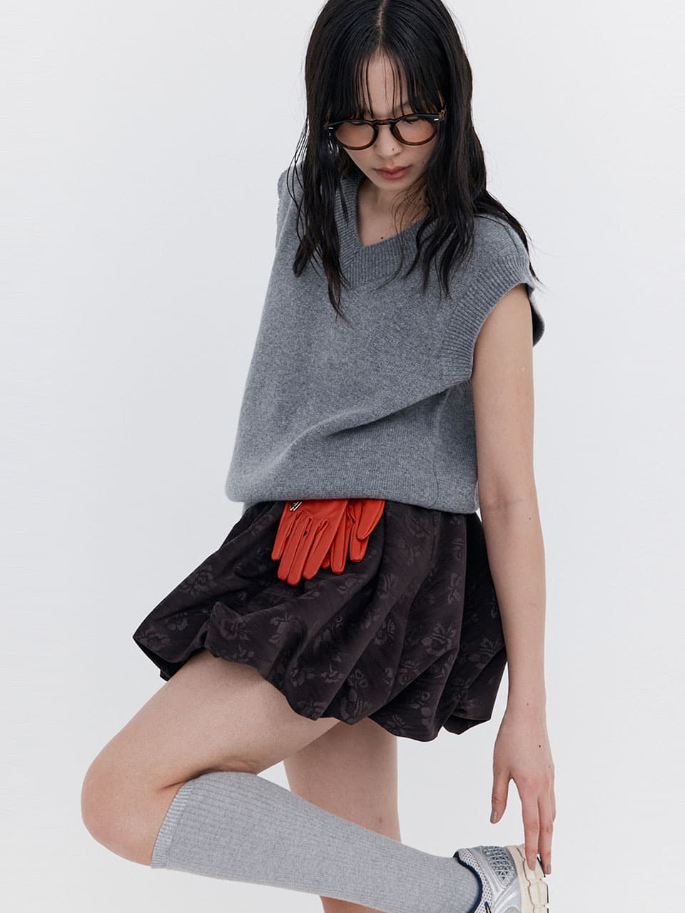 Damage Knit Vest — Grey — vue 6