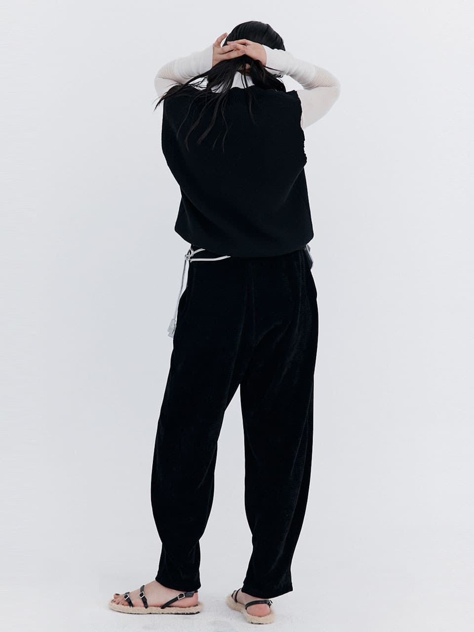 Damage Knit Vest — Black — vue 4