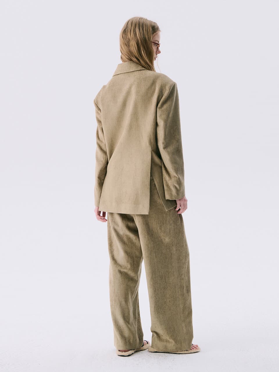 25 Corduroy Wide Pants — Light Khaki — vue 6