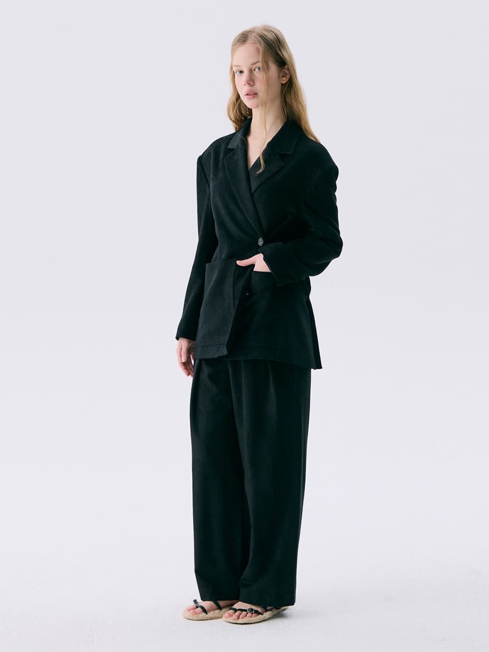 25 Corduroy 2-Way Jacket — Black — vue 4
