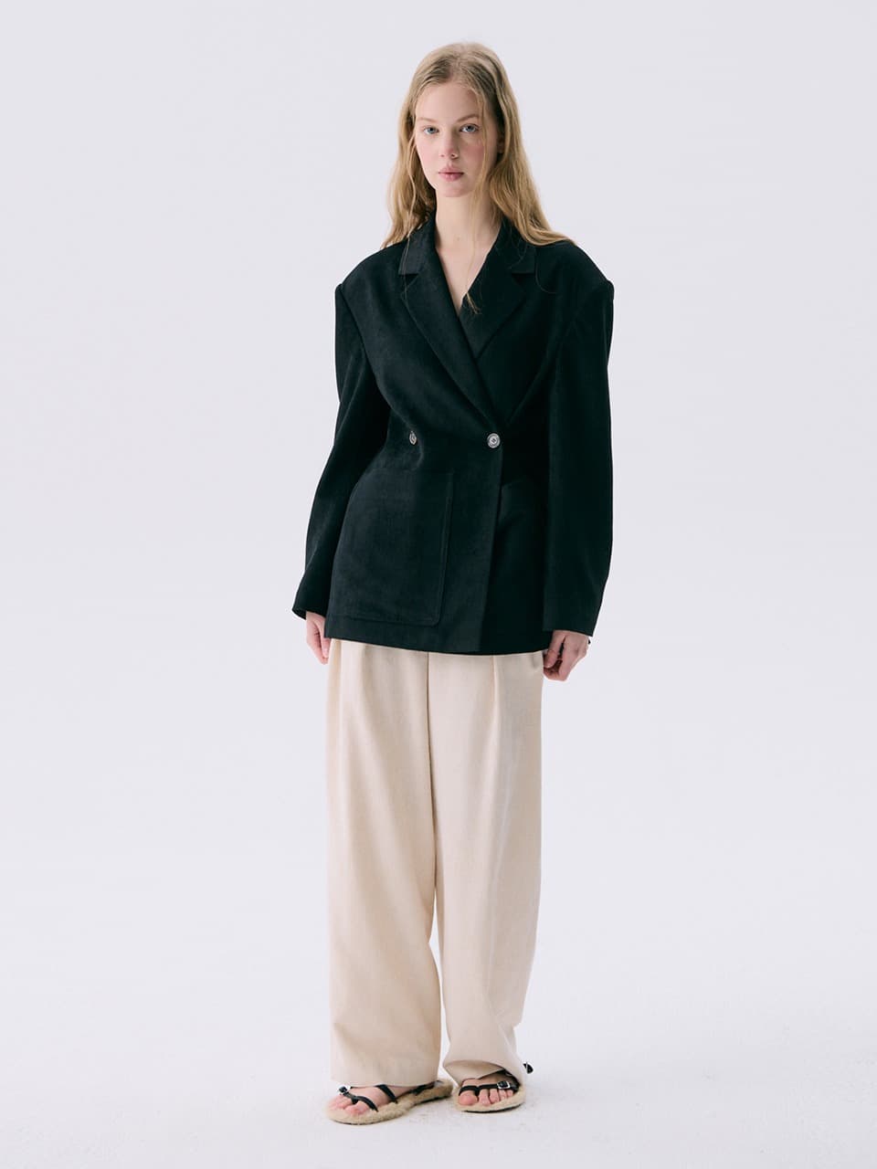 25 Corduroy Wide Pants — Ivory — vue 6