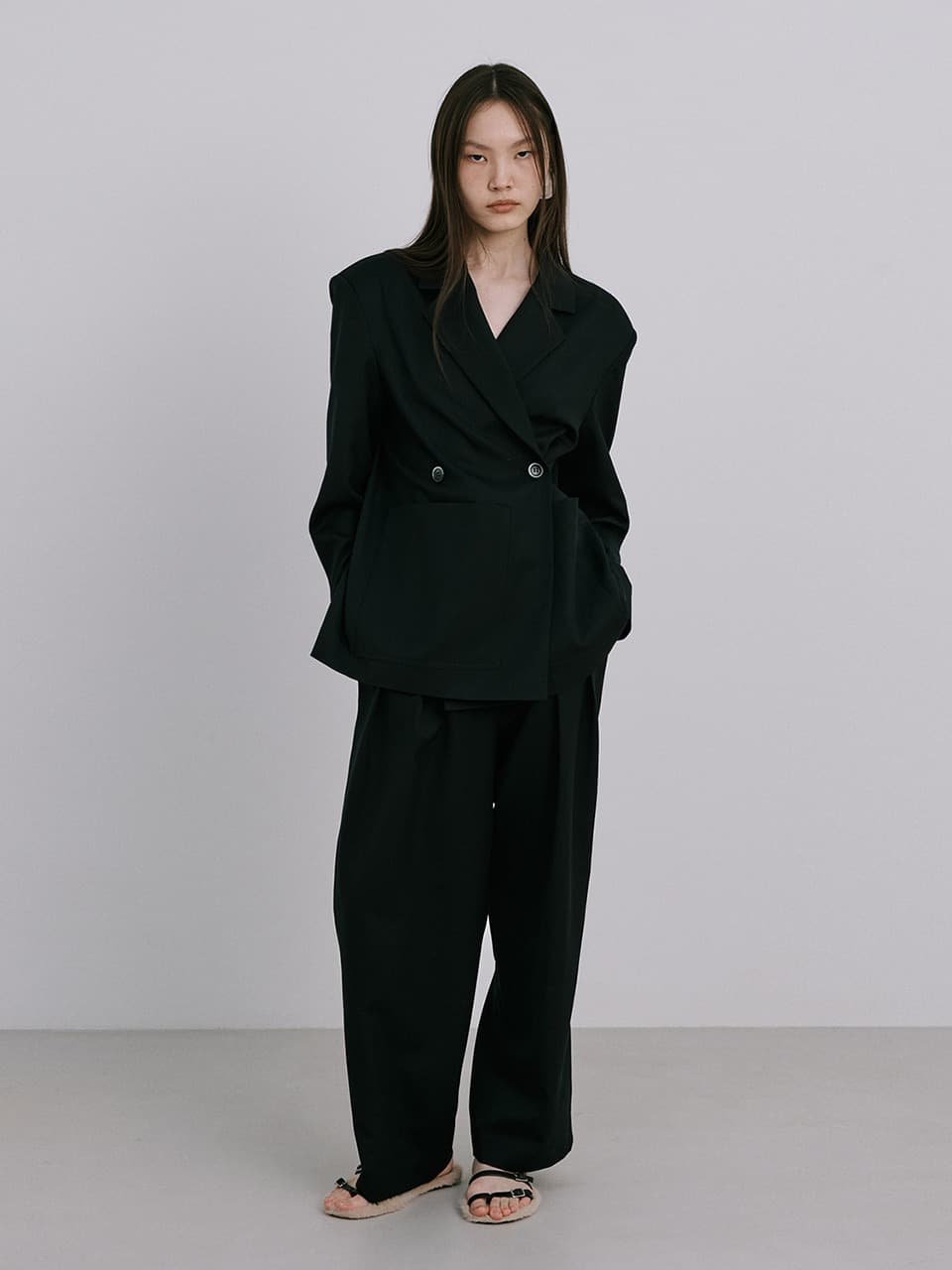25 Wool 2-Way Jacket — Navy — vue 1
