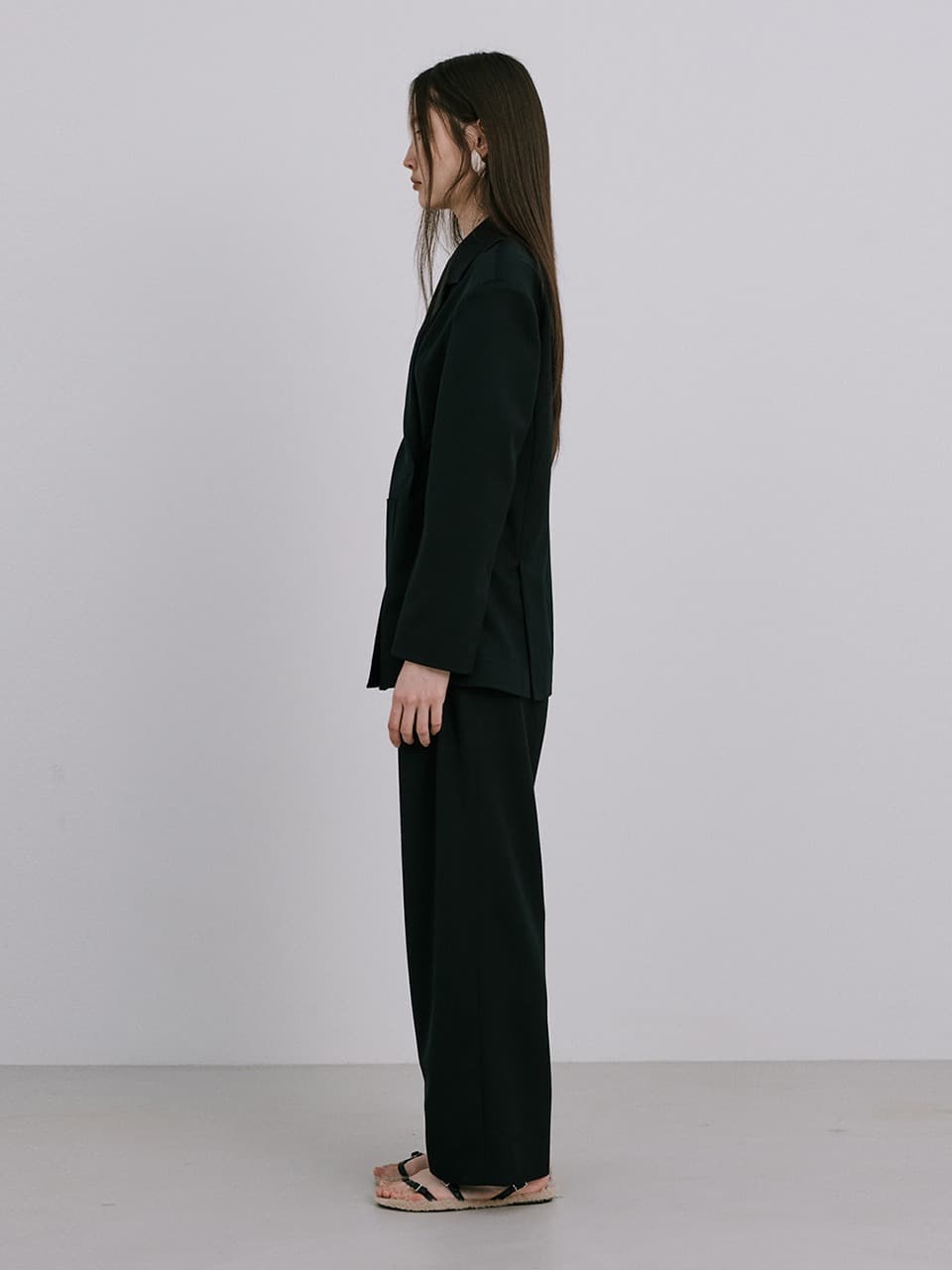 25 Wool Wide Pants — Navy — vue 7