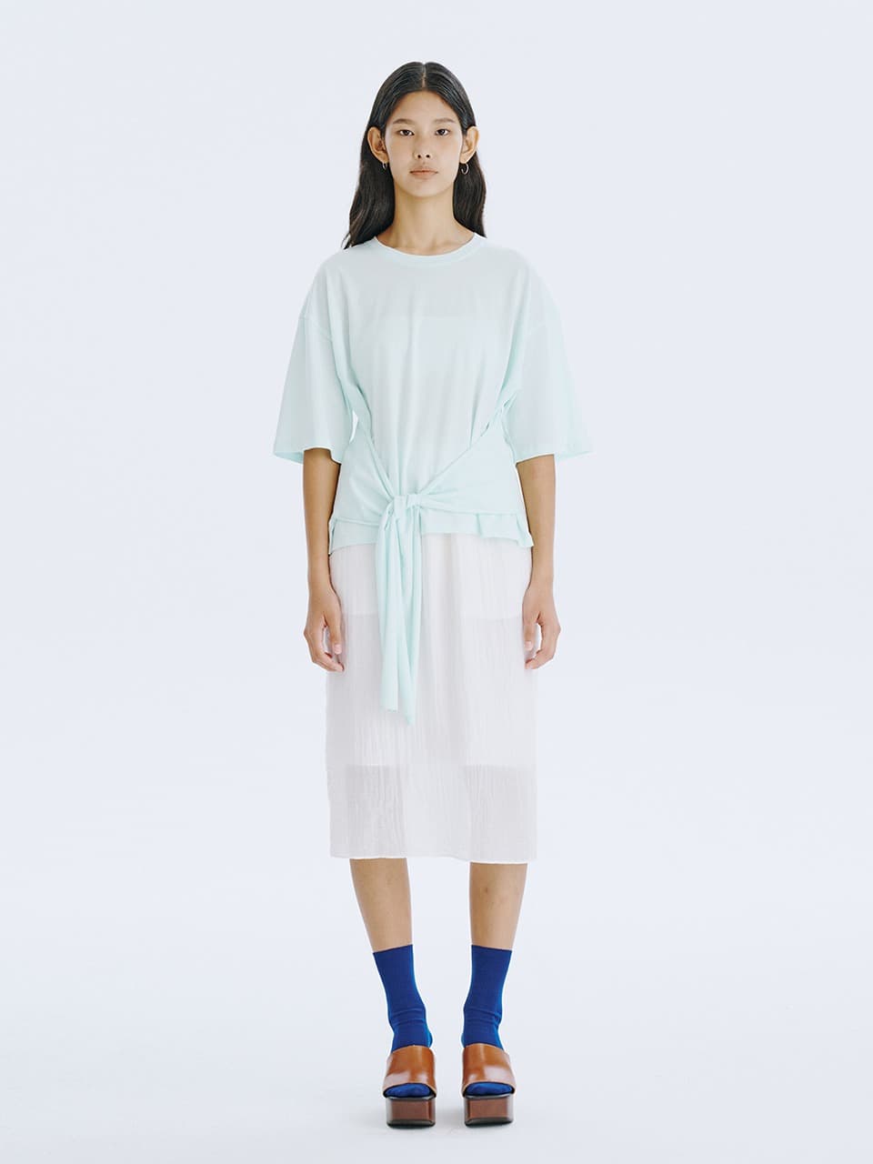 Waist Tied T — Mint — vue 5