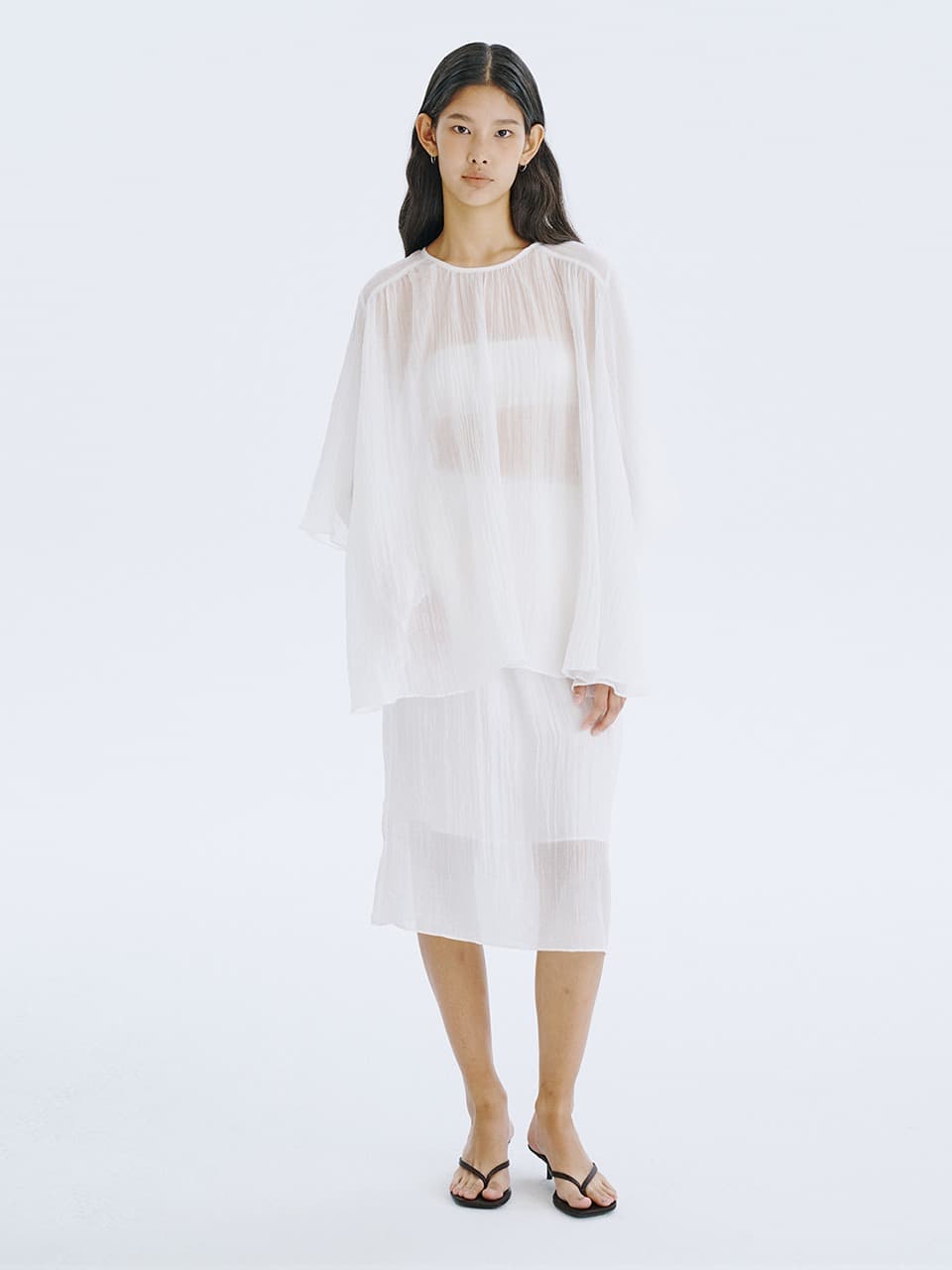 Plisse Blouse — White — vue 5