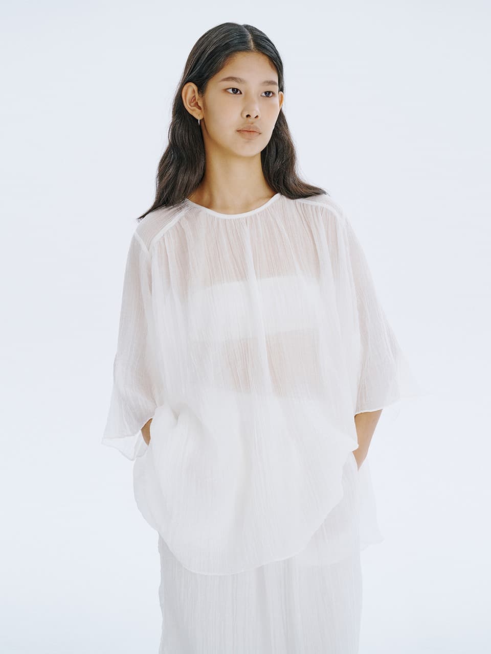 Plisse Blouse — White — vue 9