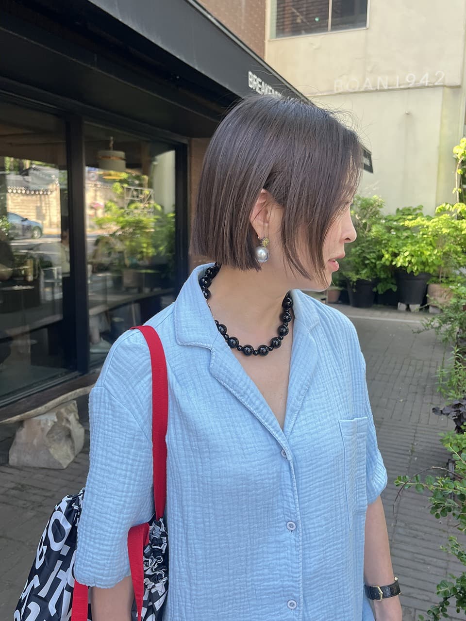 SWAN half shirt — Light Blue — vue 3