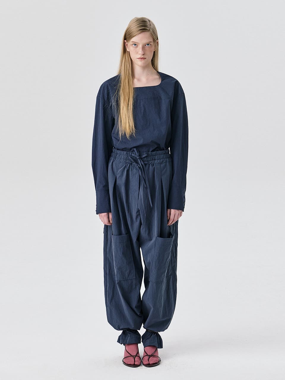 String Tunnel Pants — Navy — vue 4