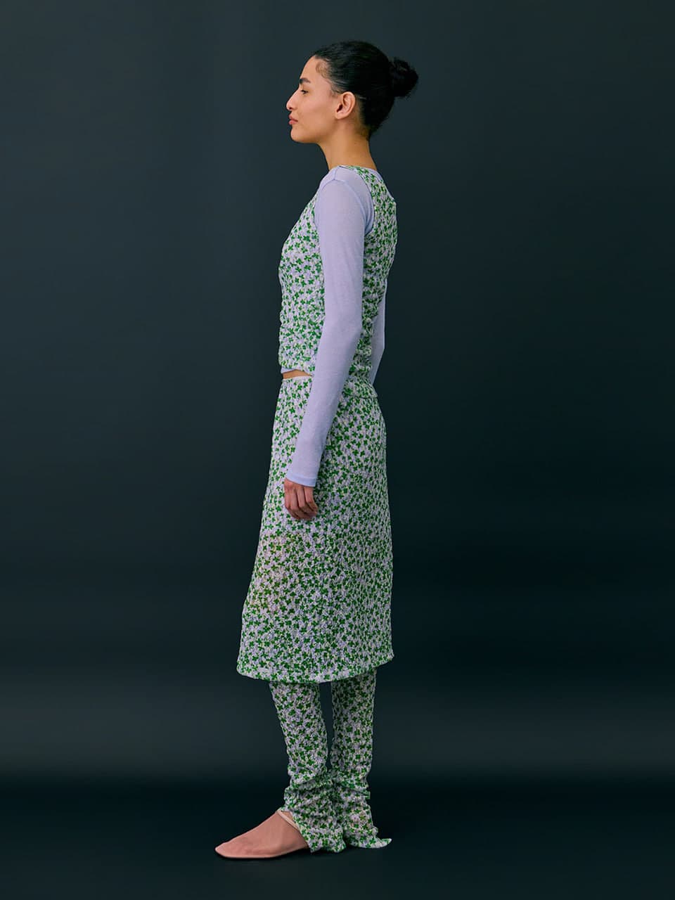Floral Skirt — Green — vue 5