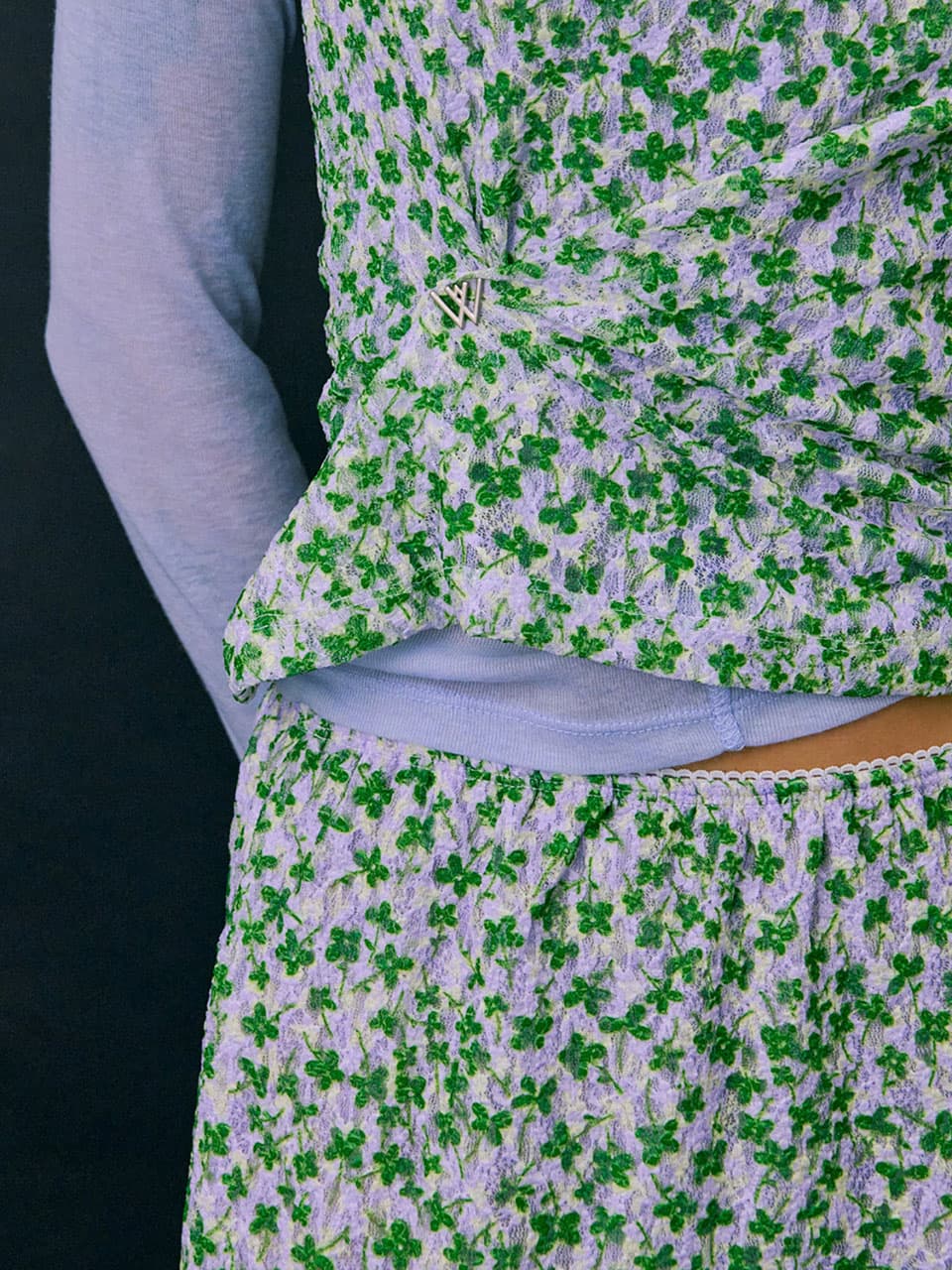 Floral Skirt — Green — vue 6
