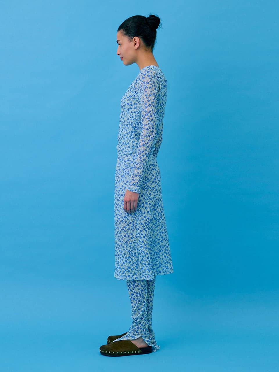 Floral Skirt — Light Blue — vue 2