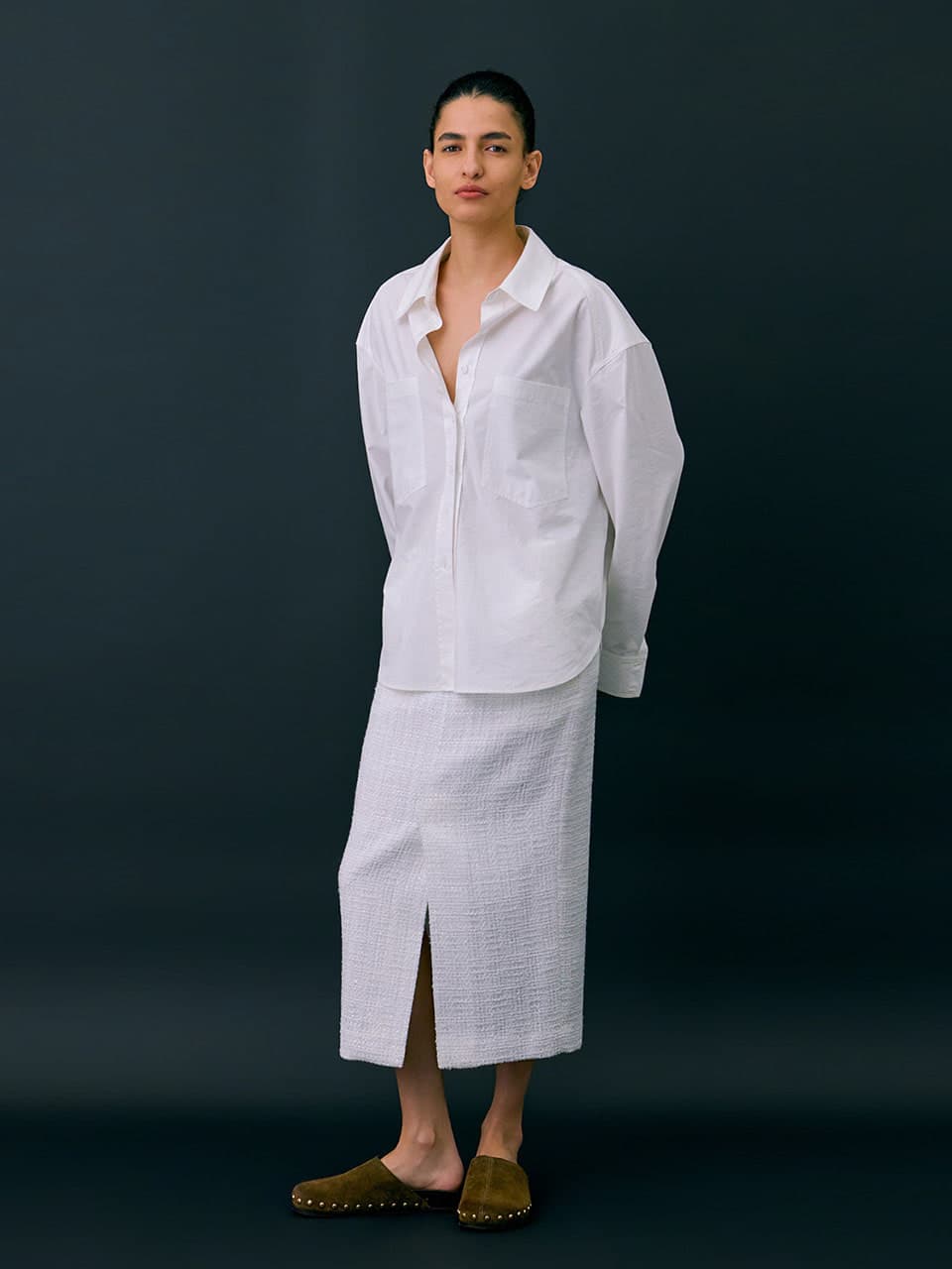 Oversized Pocket Shirts — Ivory — vue 4