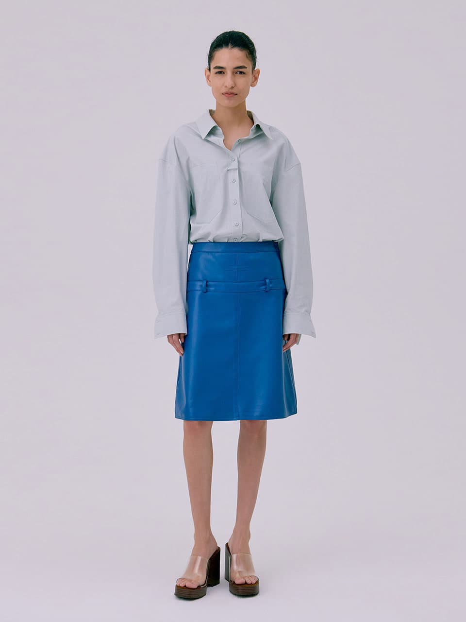 Oversized Pocket Shirts — Light Blue — vue 3