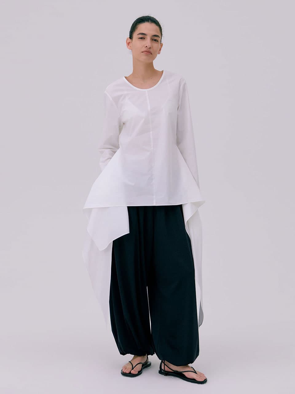 Drape Blouse — White — vue 4