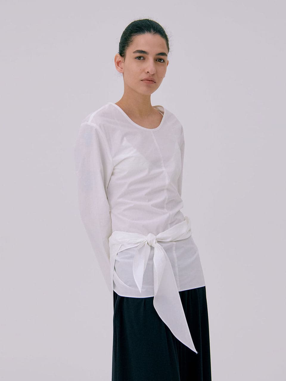 Drape Blouse — White — vue 5