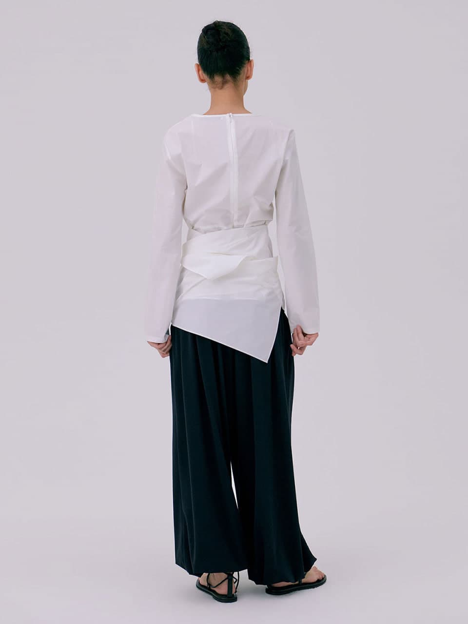 Drape Blouse — White — vue 10