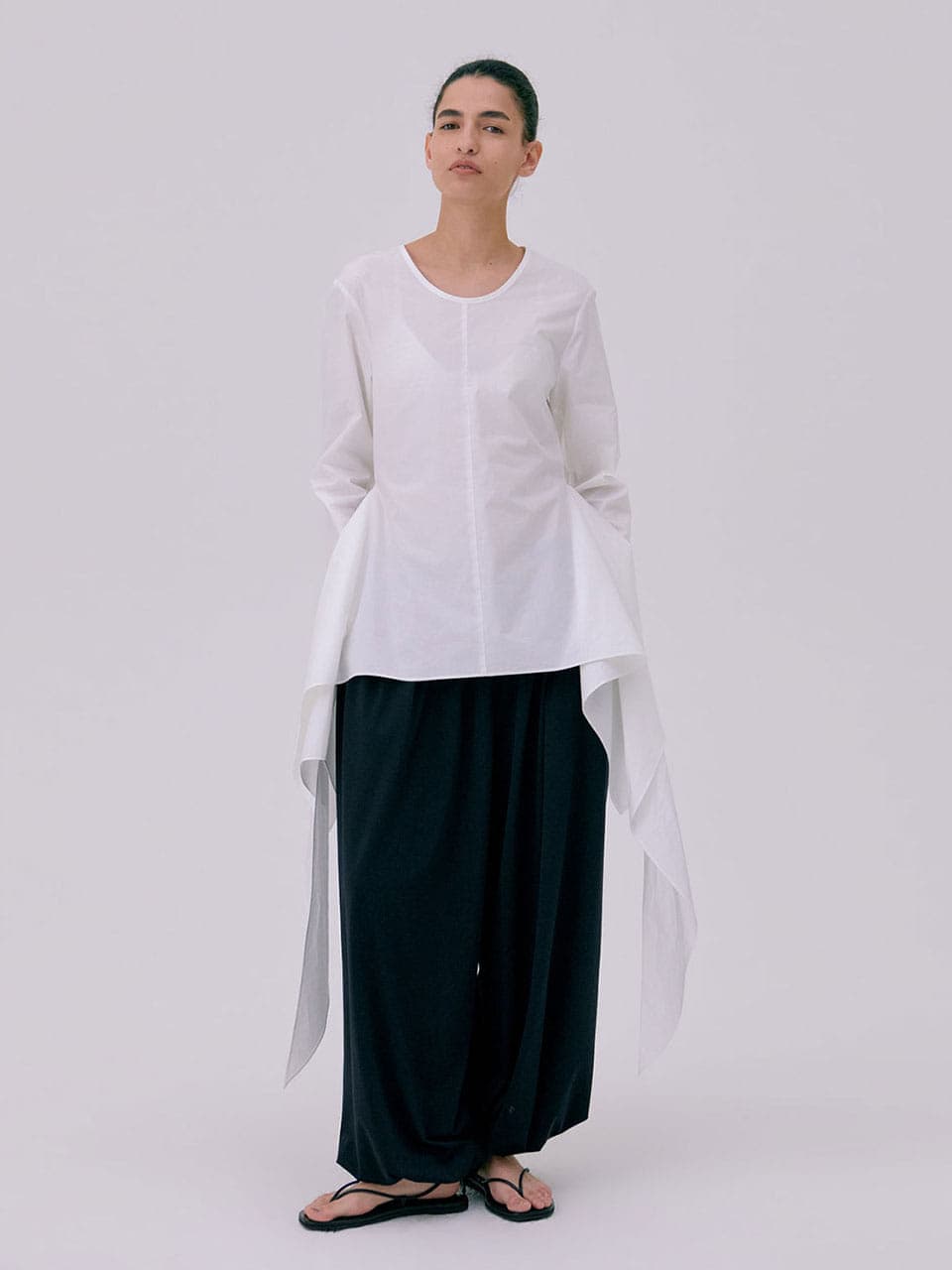 Drape Blouse — White — vue 1