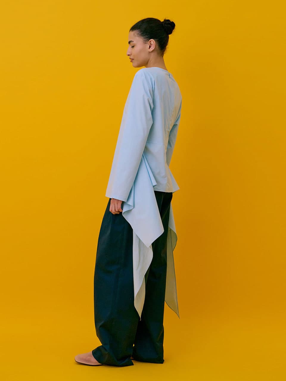 Drape Blouse — Light Blue — vue 4