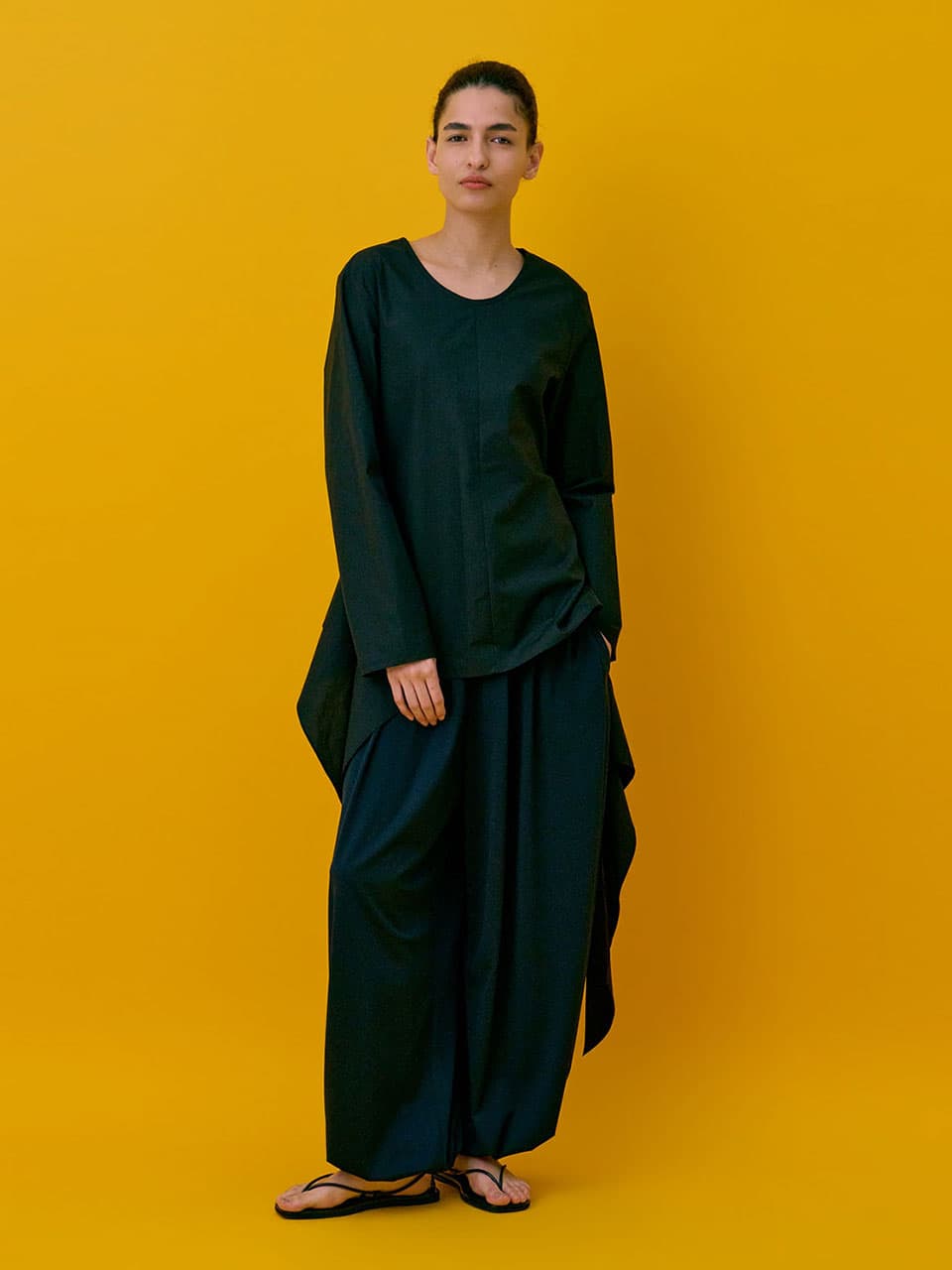 Drape Blouse — Black — vue 5