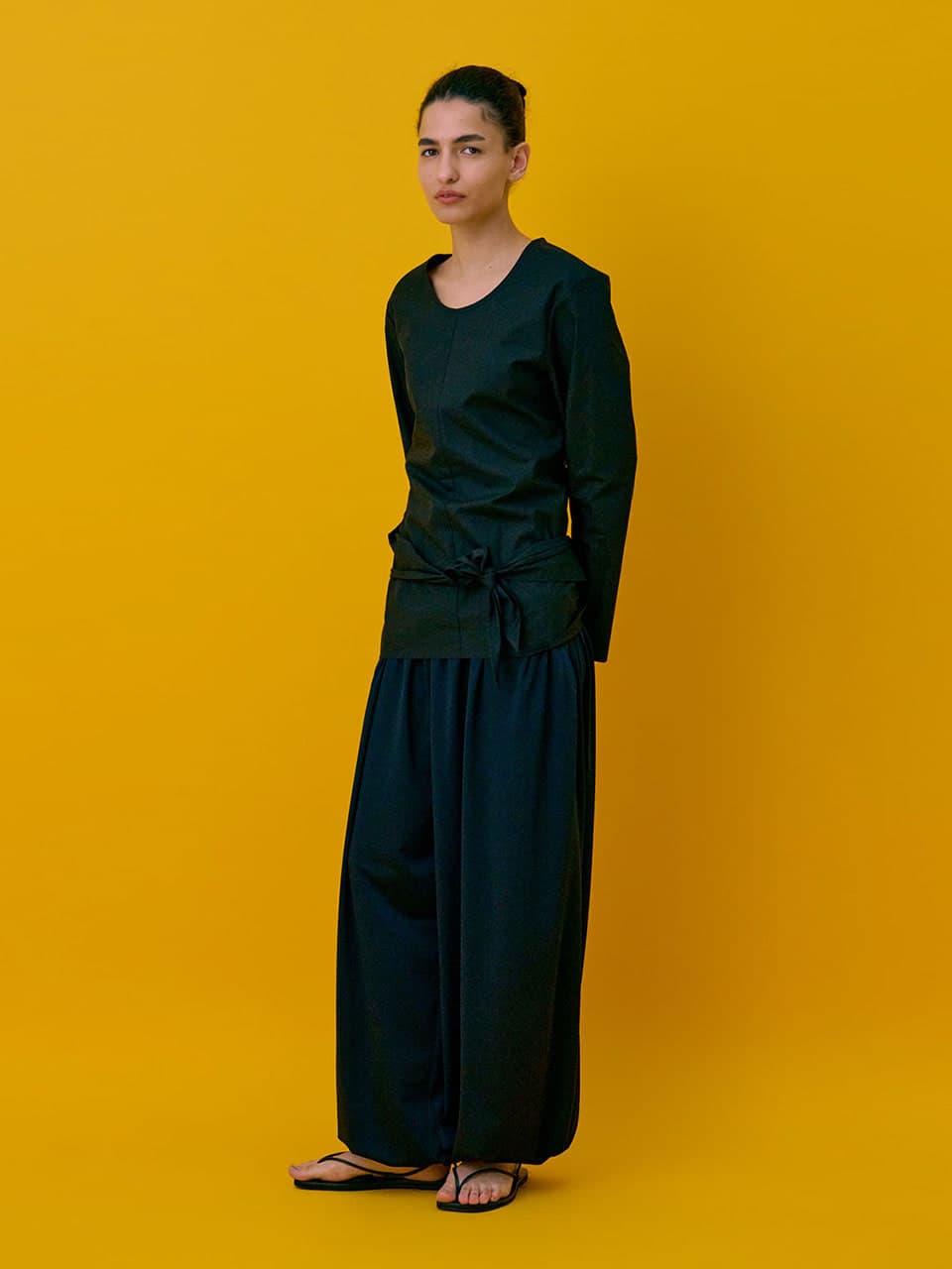 Drape Blouse — Black — vue 8