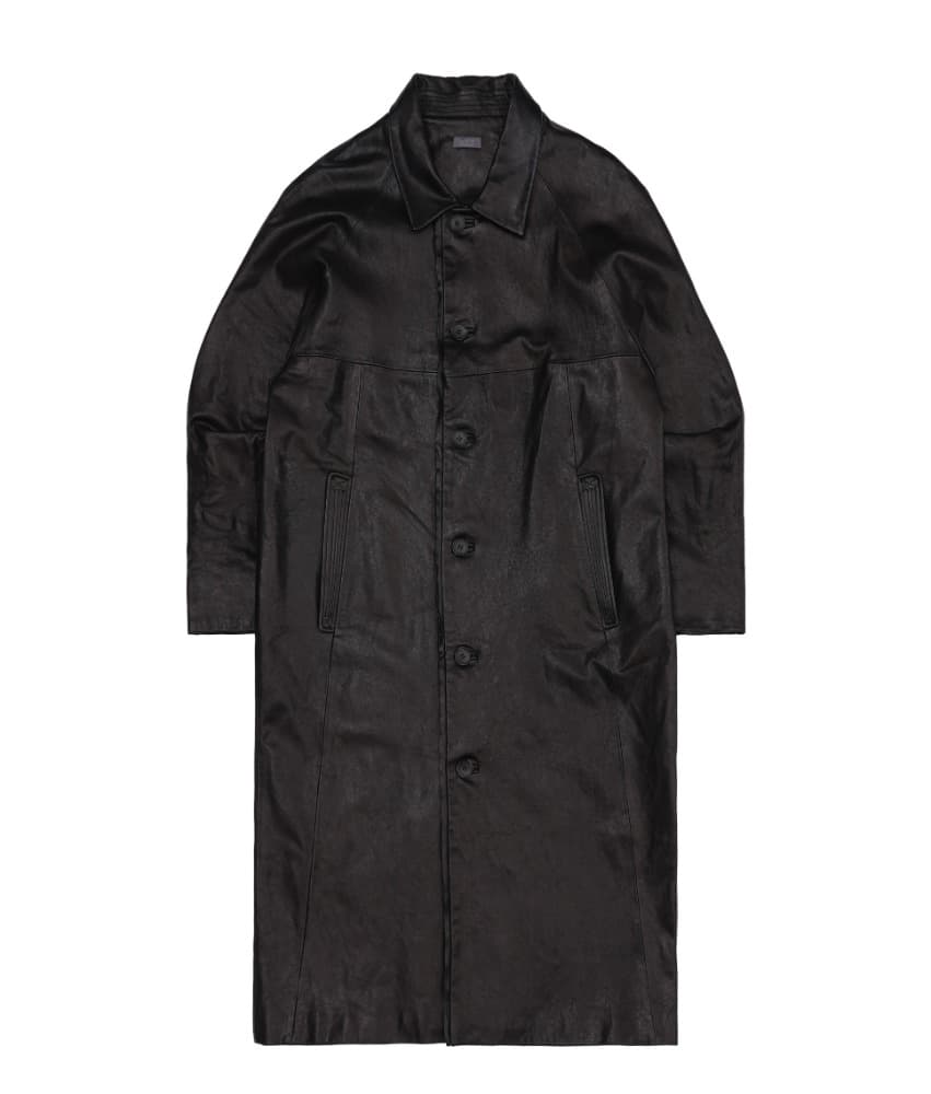 EP.9 01 Leather Coat — Black — vue 2