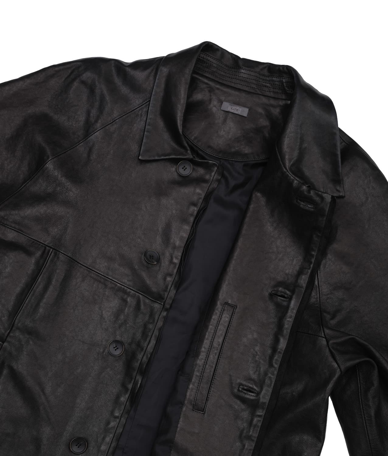 EP.9 01 Leather Coat — Black — vue 7