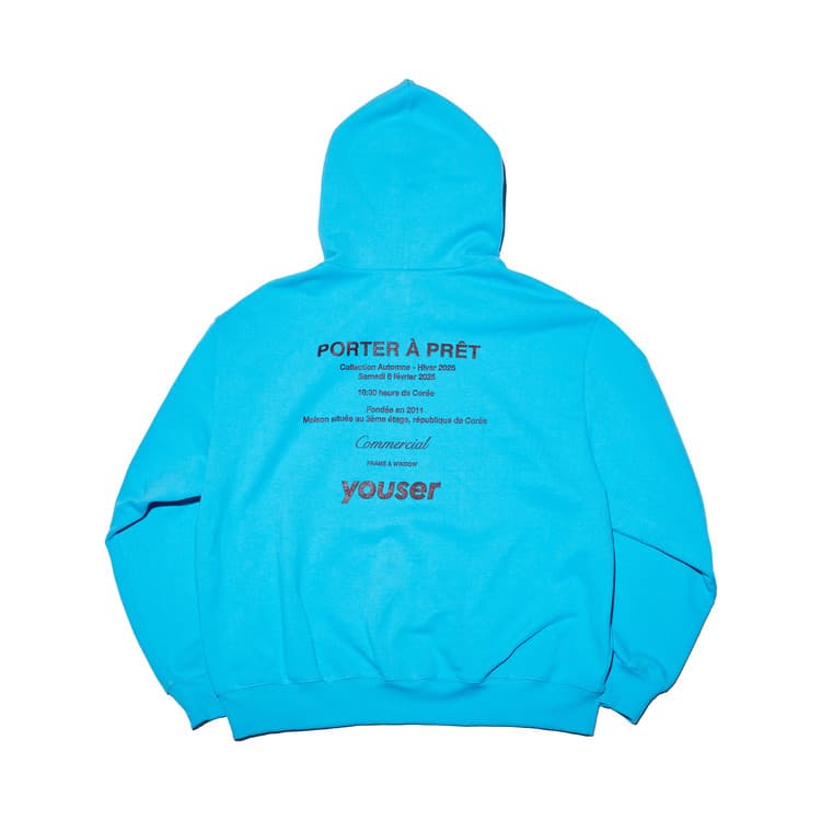 Hoodie Commercial Damaged — Bleu signature — vue 2