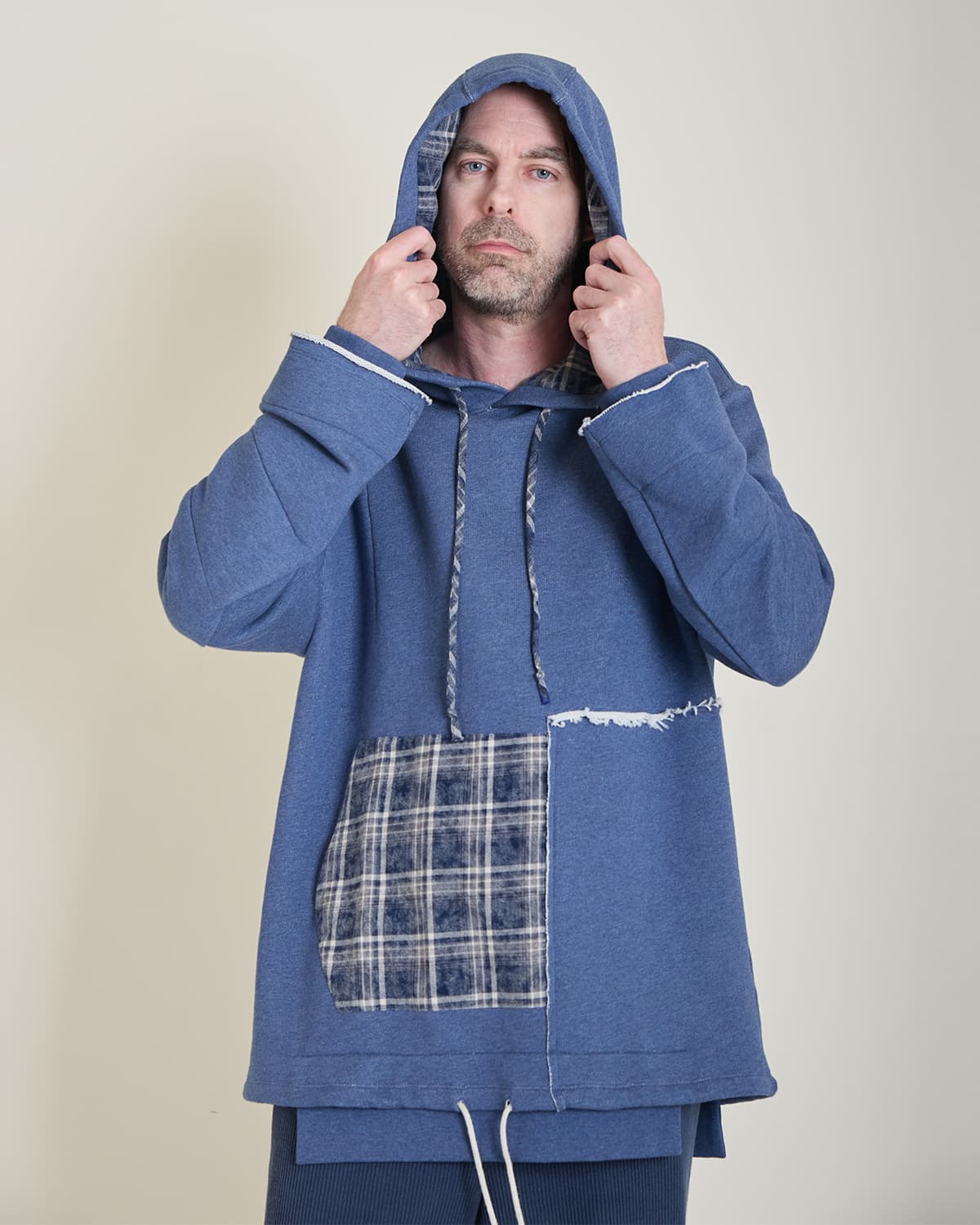 Half-Pocket Hoodie (snow blue) — vue 5