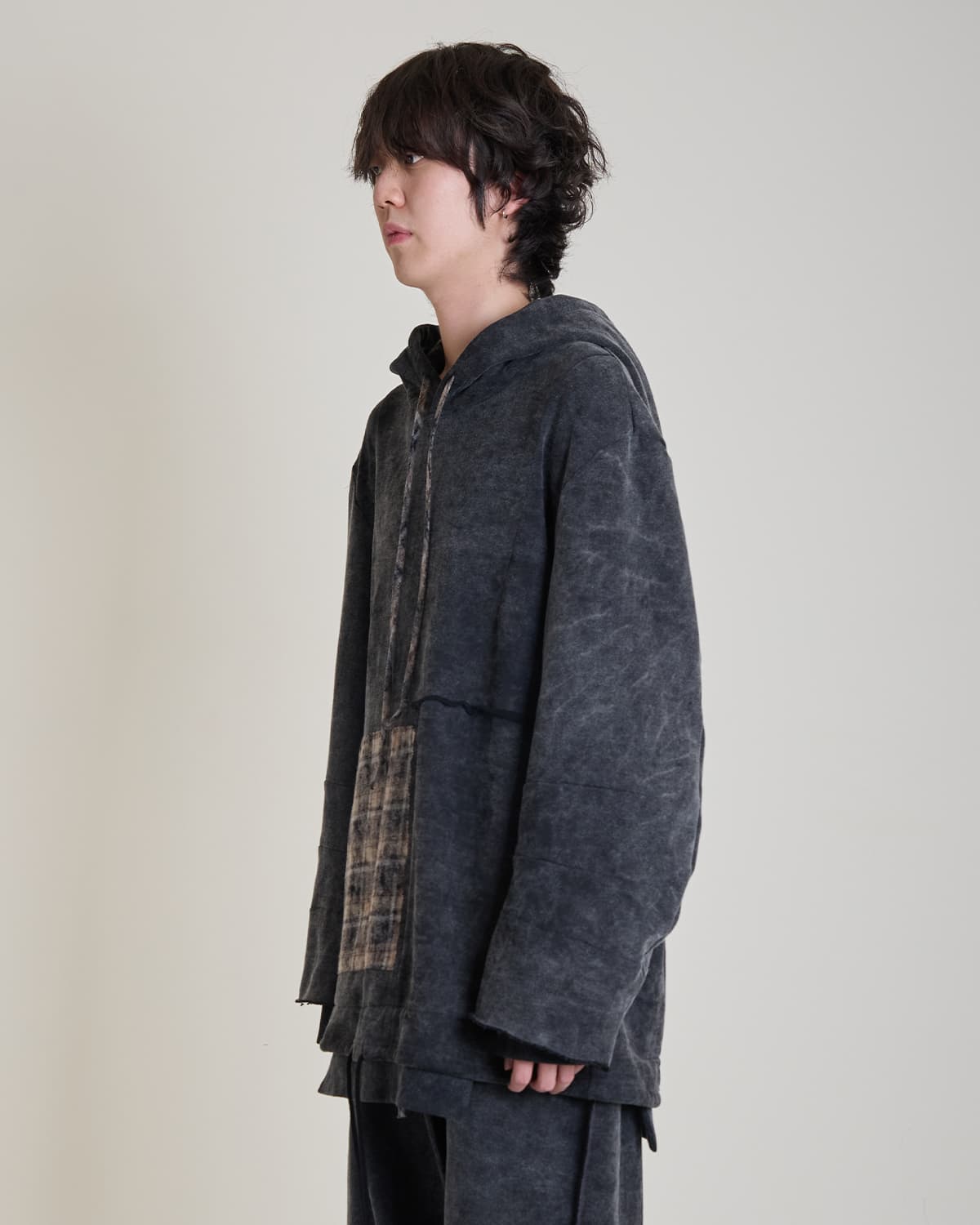 Half-Pocket Hoodie (snow black) — vue 2